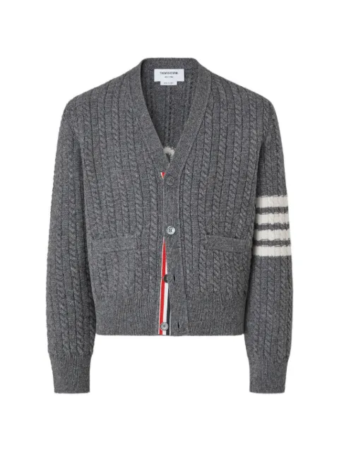 Thom Browne merino wool 4-Bar intarsia anchor cardigan