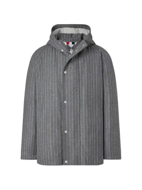 Thom Browne Browne 65 flannel cropped football parka