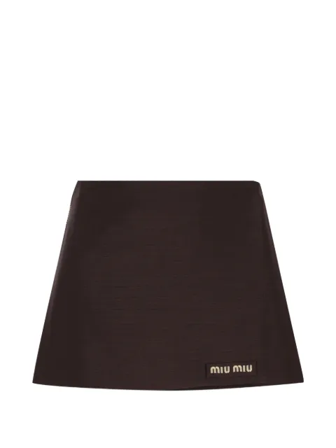 Miu Miu — logo-patch wrap skirt