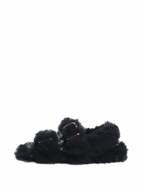 Marni Pre-Owned buckle-fastening fur sandals