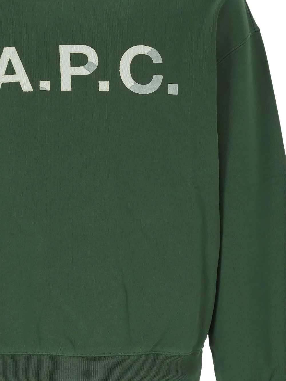 A.P.C. Sweater met logoprint Groen