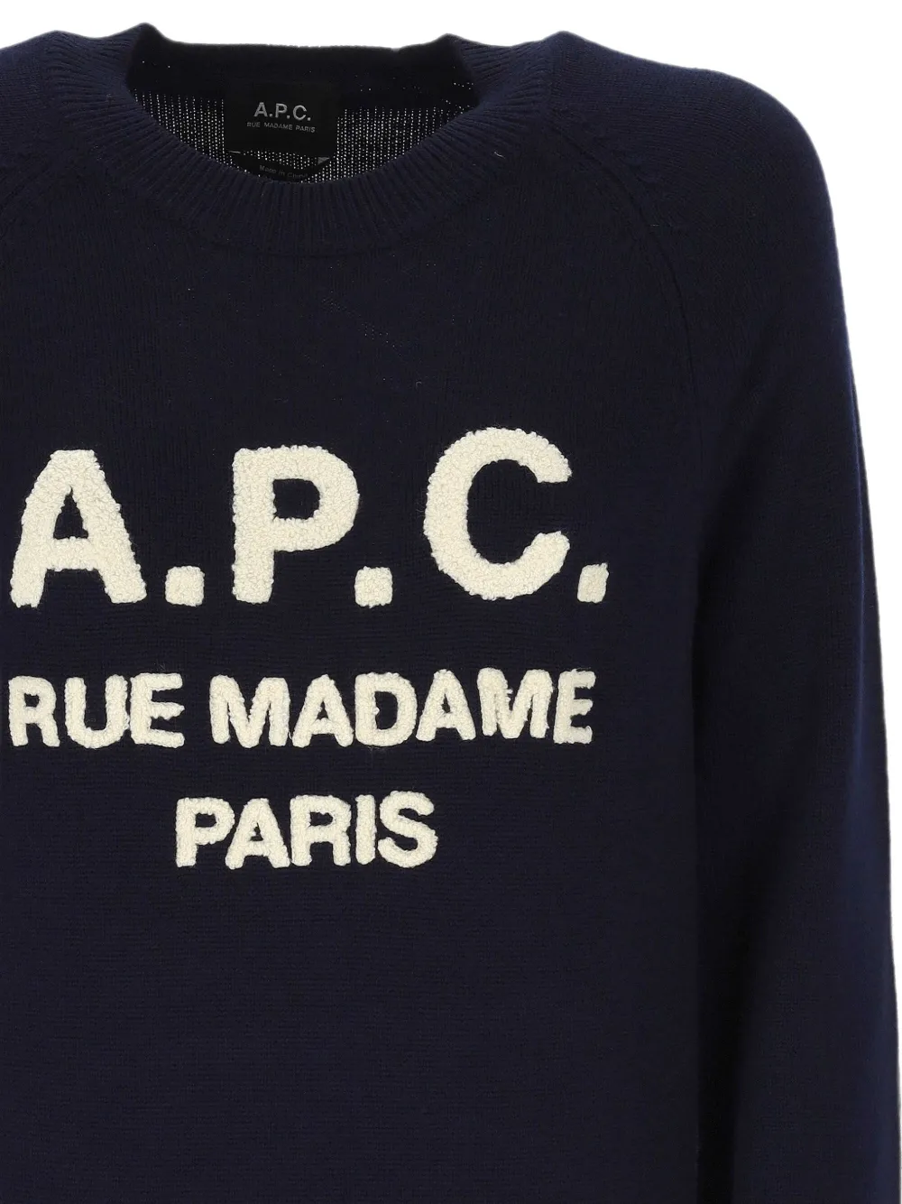 A.P.C. Trui met raglan mouwen en geborduurd logo Blauw