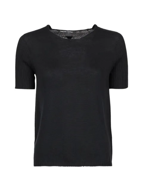 Hannes Roether ribbed-knit short-sleeve T-shirt