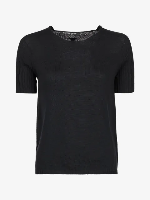 Hannes Roether ribbed-knit short-sleeve T-shirt