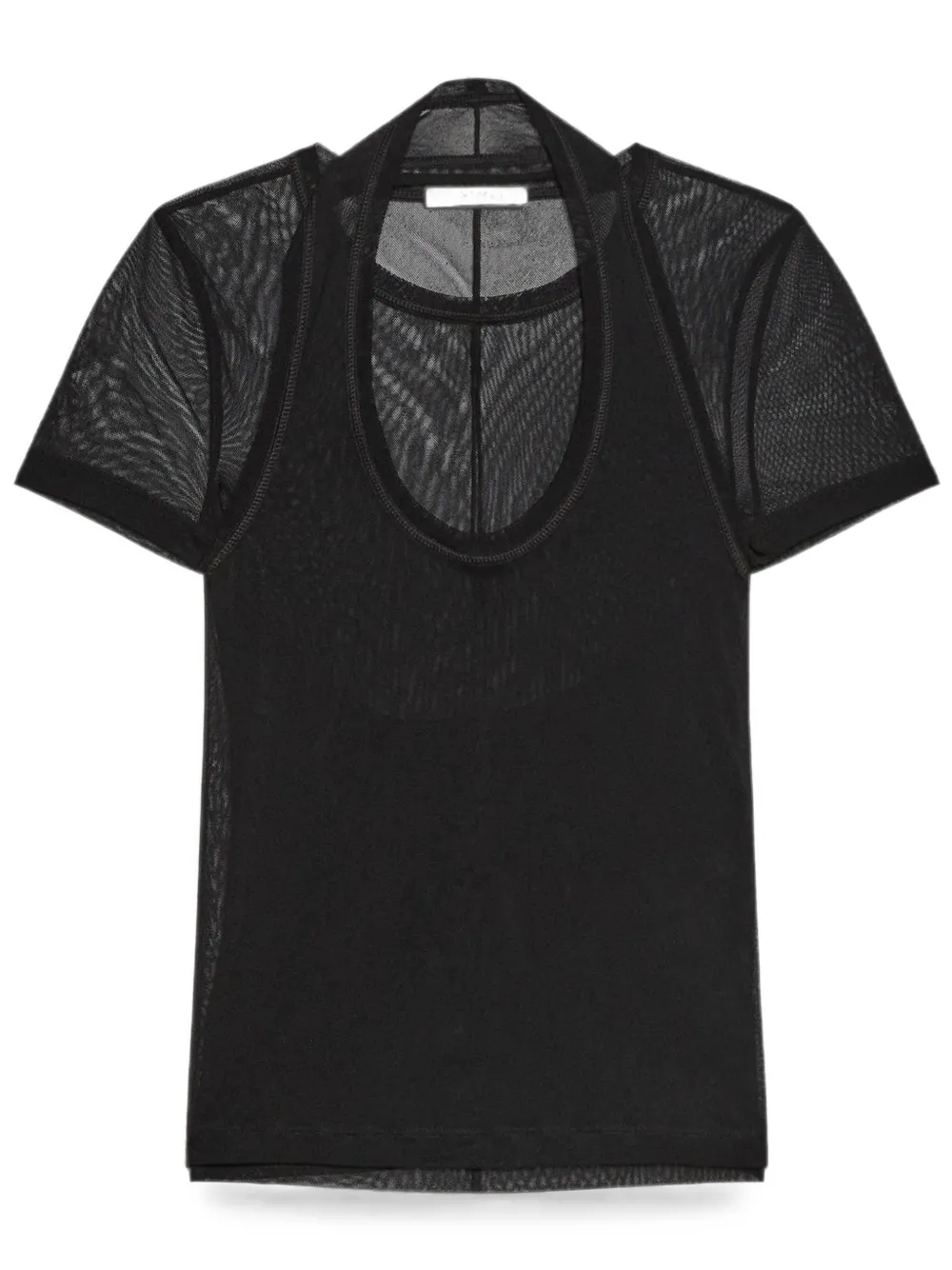 Helmut Lang Gelaagd T-shirt Zwart