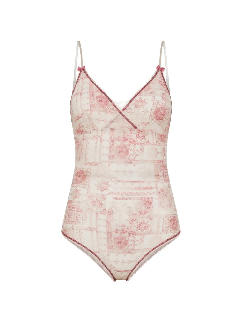 MOMONÌ Tore printed bodysuit - Toni neutri