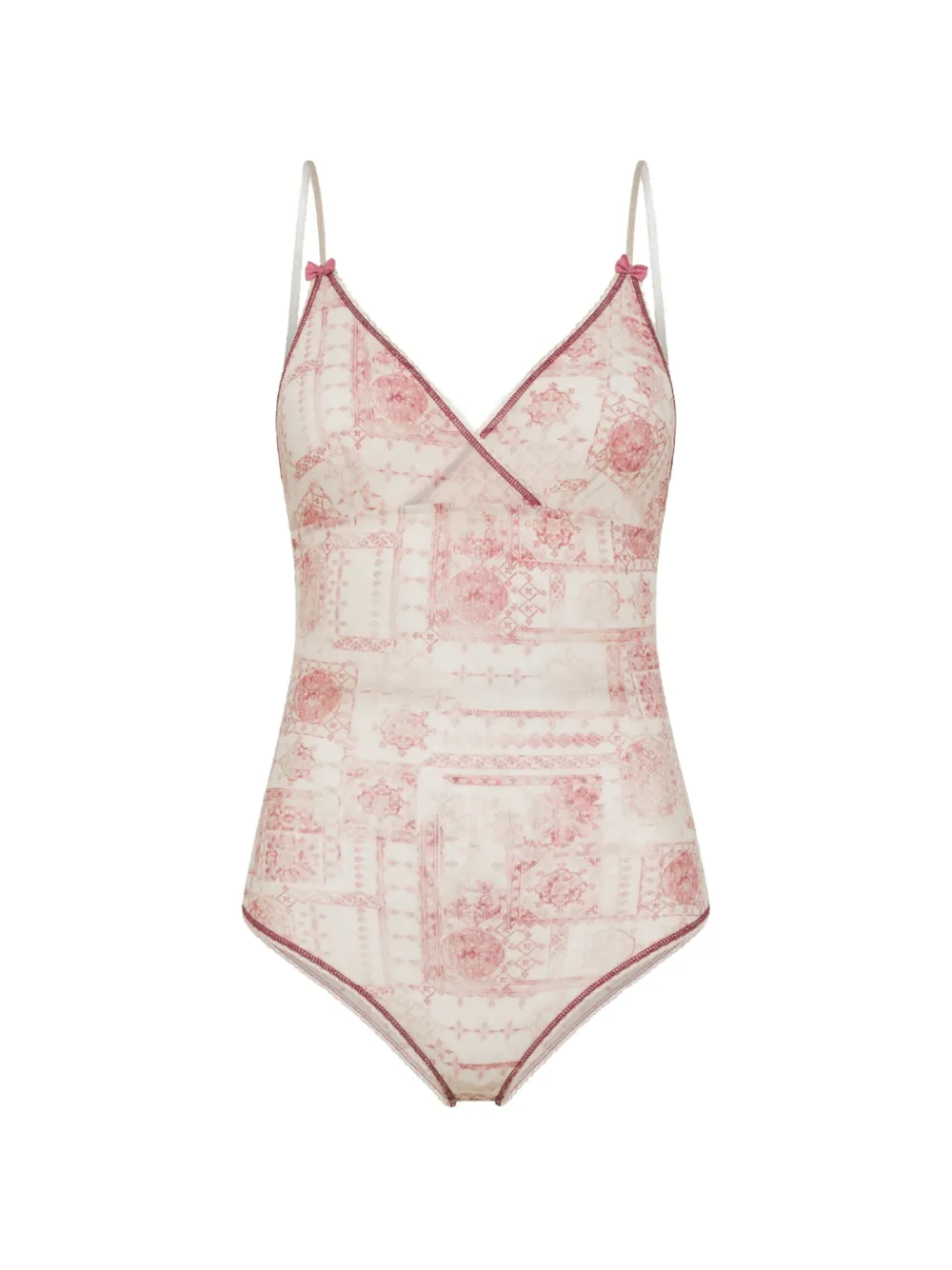 MOMONÌ Tore printed bodysuit - Toni neutri