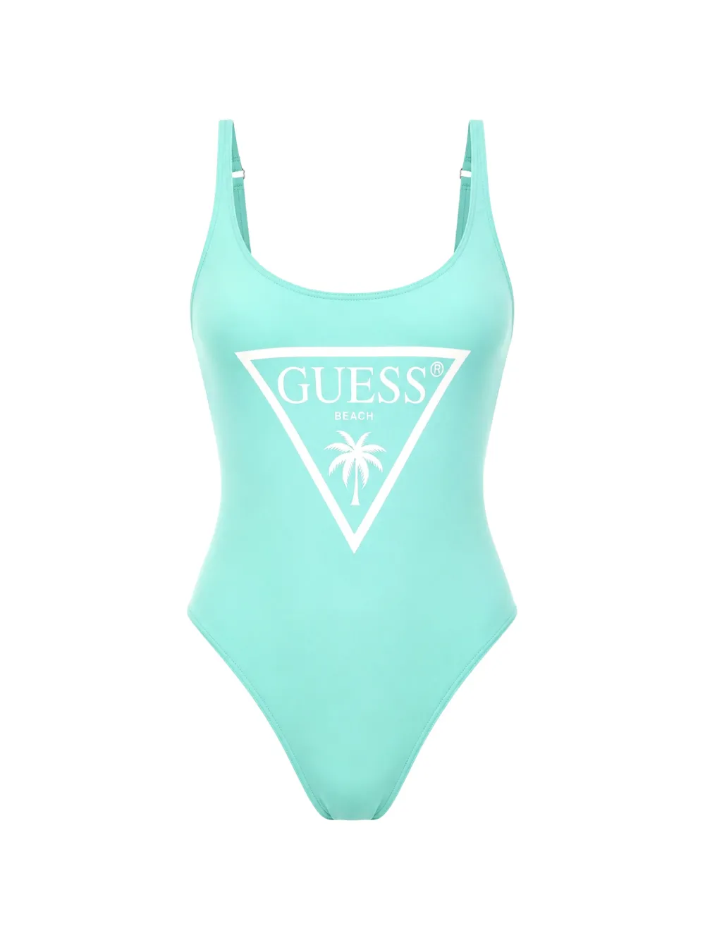 GUESS USA logo-print swimsuit - Verde