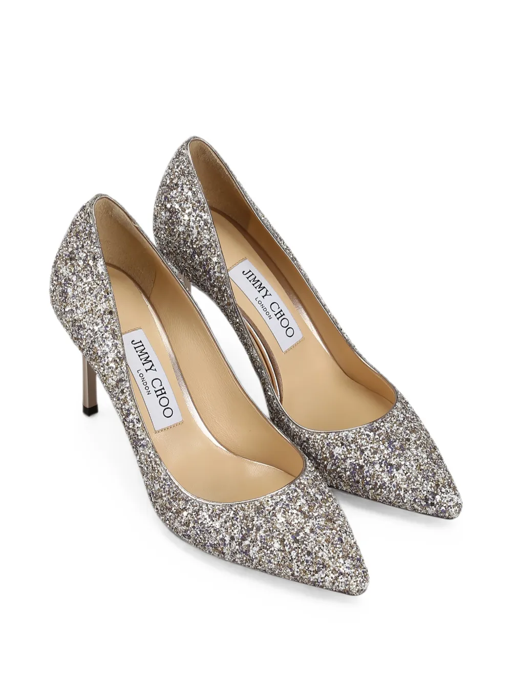 Jimmy Choo Romy glitter pumps Zilver