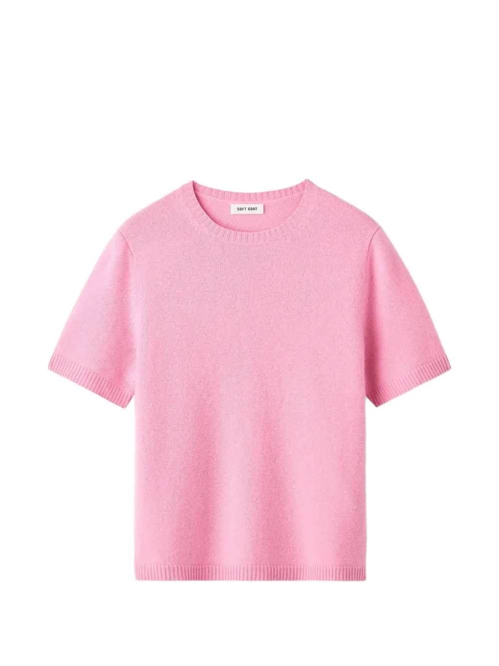Soft Goat oversized short-sleeve knitted T-shirt - Rosa