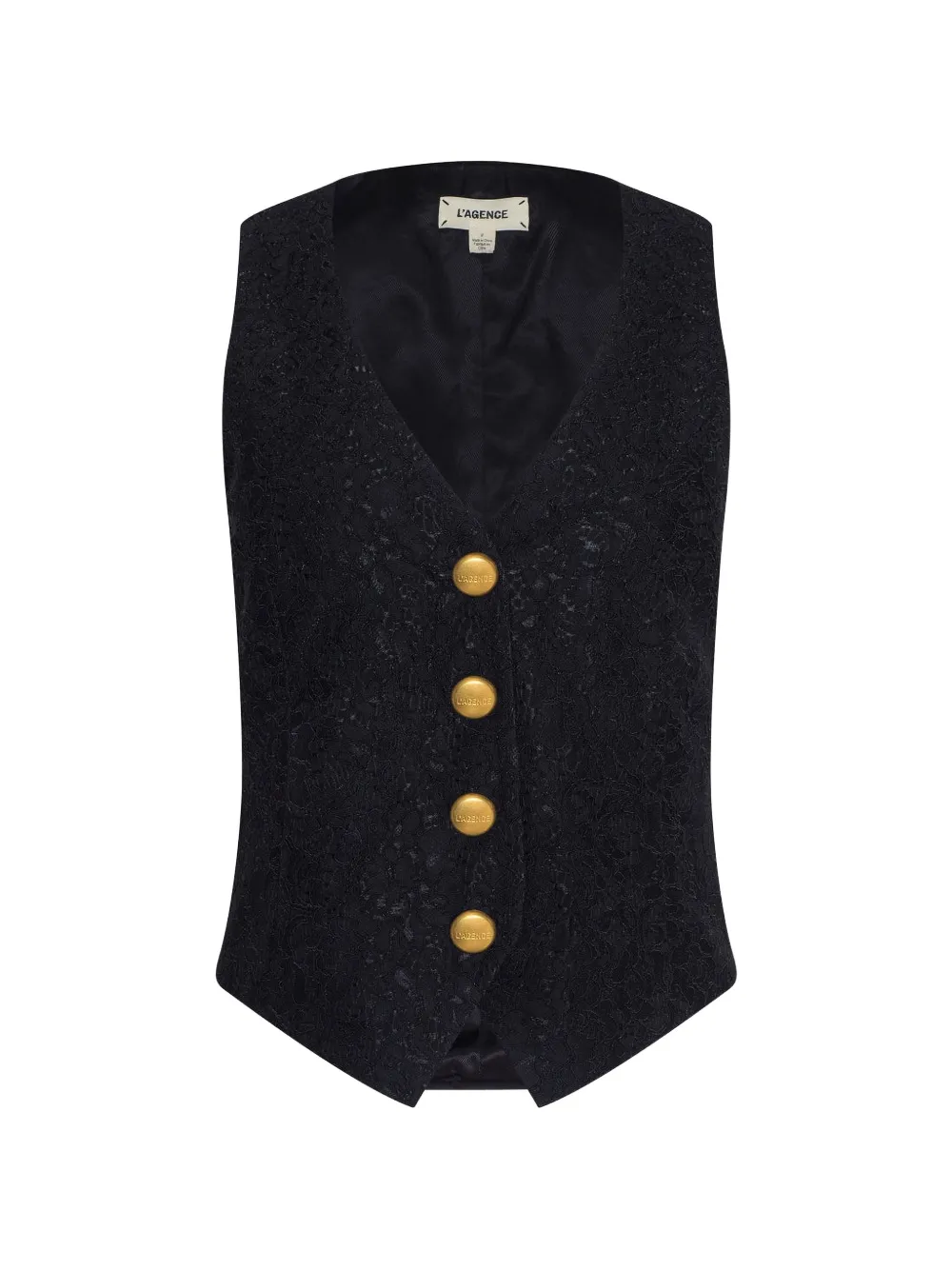 L'Agence Kino lace waistcoat - Nero