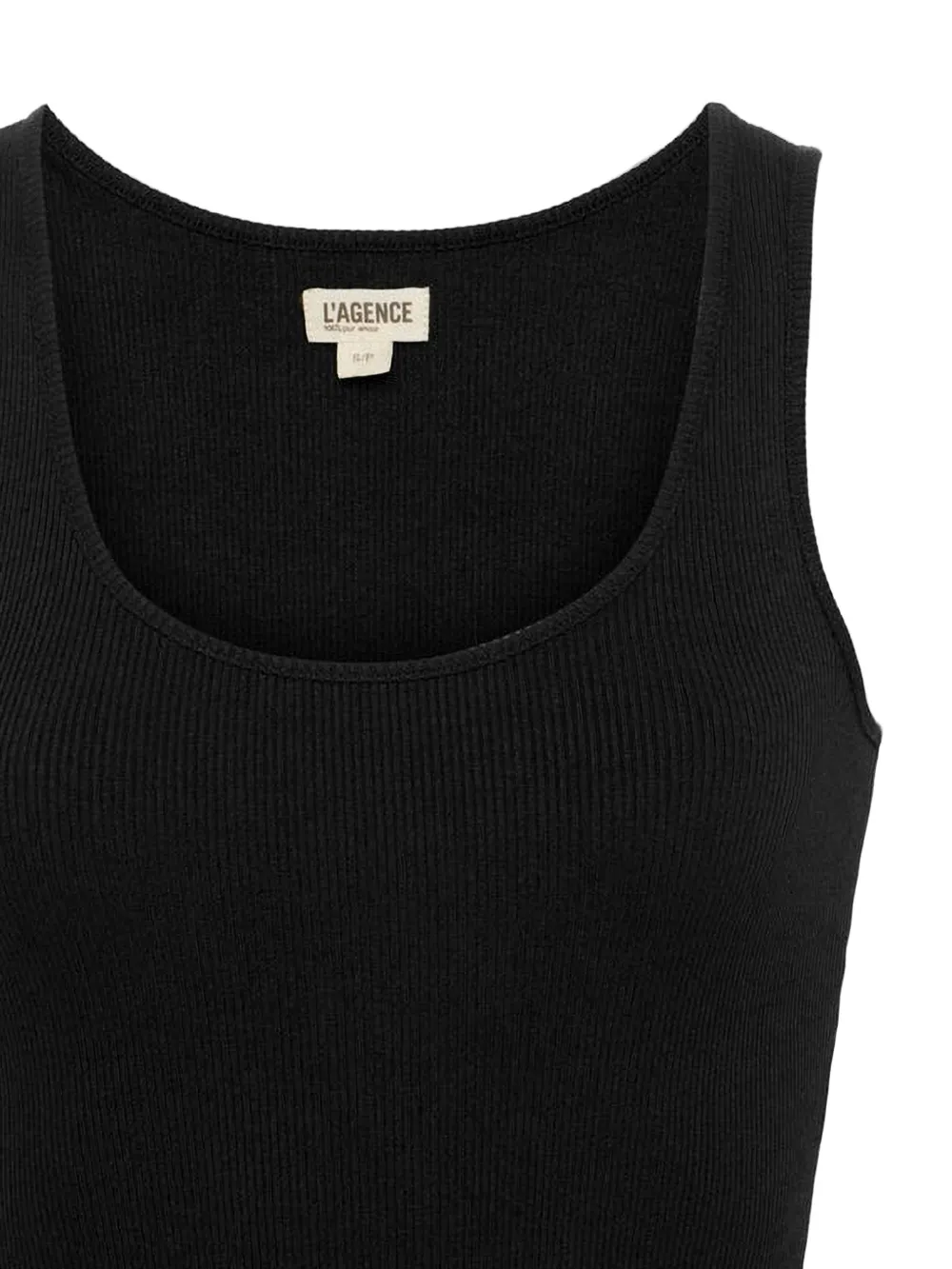 L'Agence Adira tanktop met diepe ronde hals Zwart