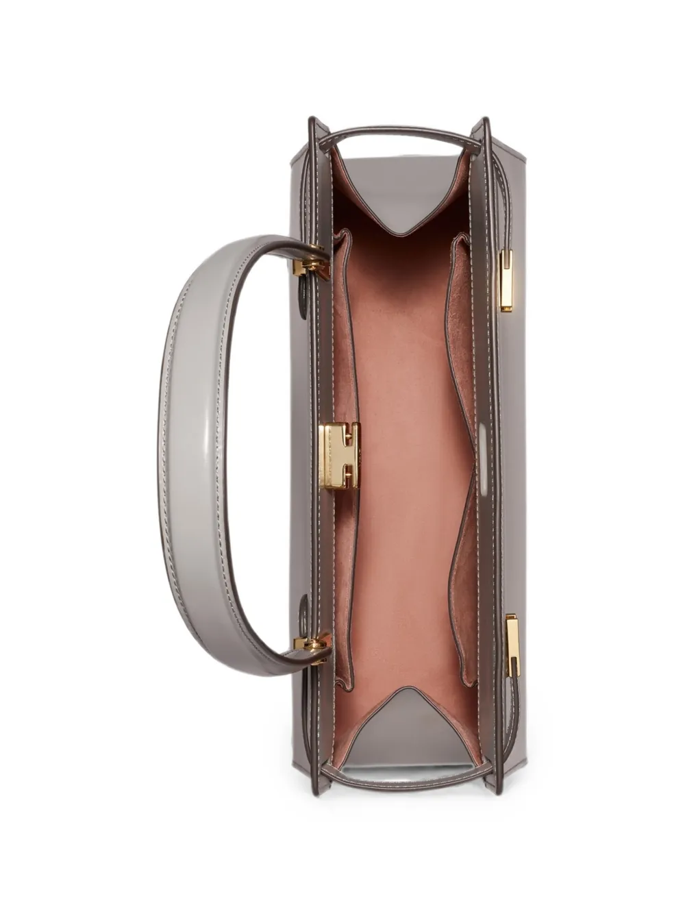 Tory Burch Classic Lee Radziwill kleine leren shopper Grijs