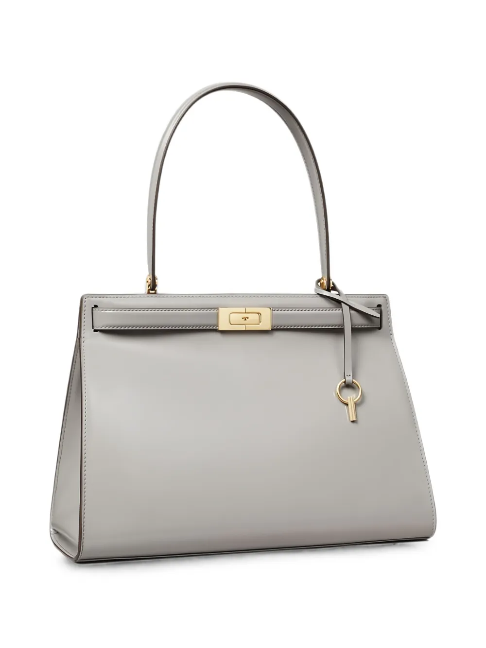 Tory Burch Classic Lee Radziwill kleine leren shopper Grijs