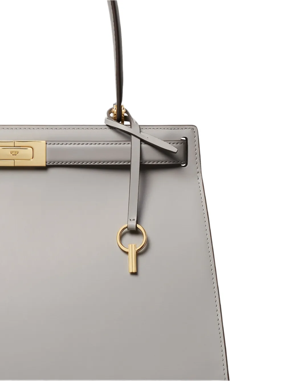 Tory Burch Classic Lee Radziwill kleine leren shopper Grijs