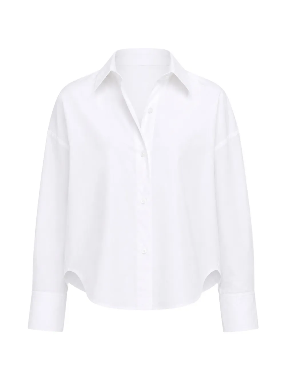 Kulson Kelly curved-hem shirt - Bianco