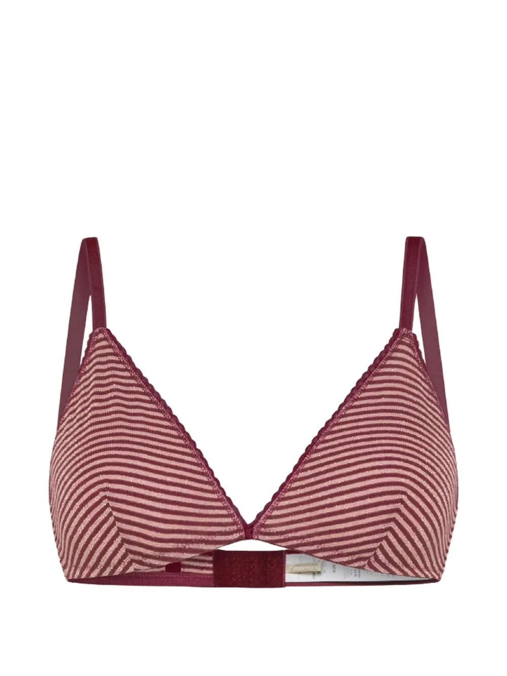 MOMONÌ Amethist striped bra - Rosso