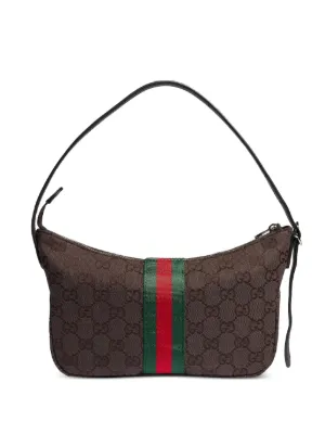 Gucci スエード ショルダーバッグ | ブラック | FARFETCH JP
