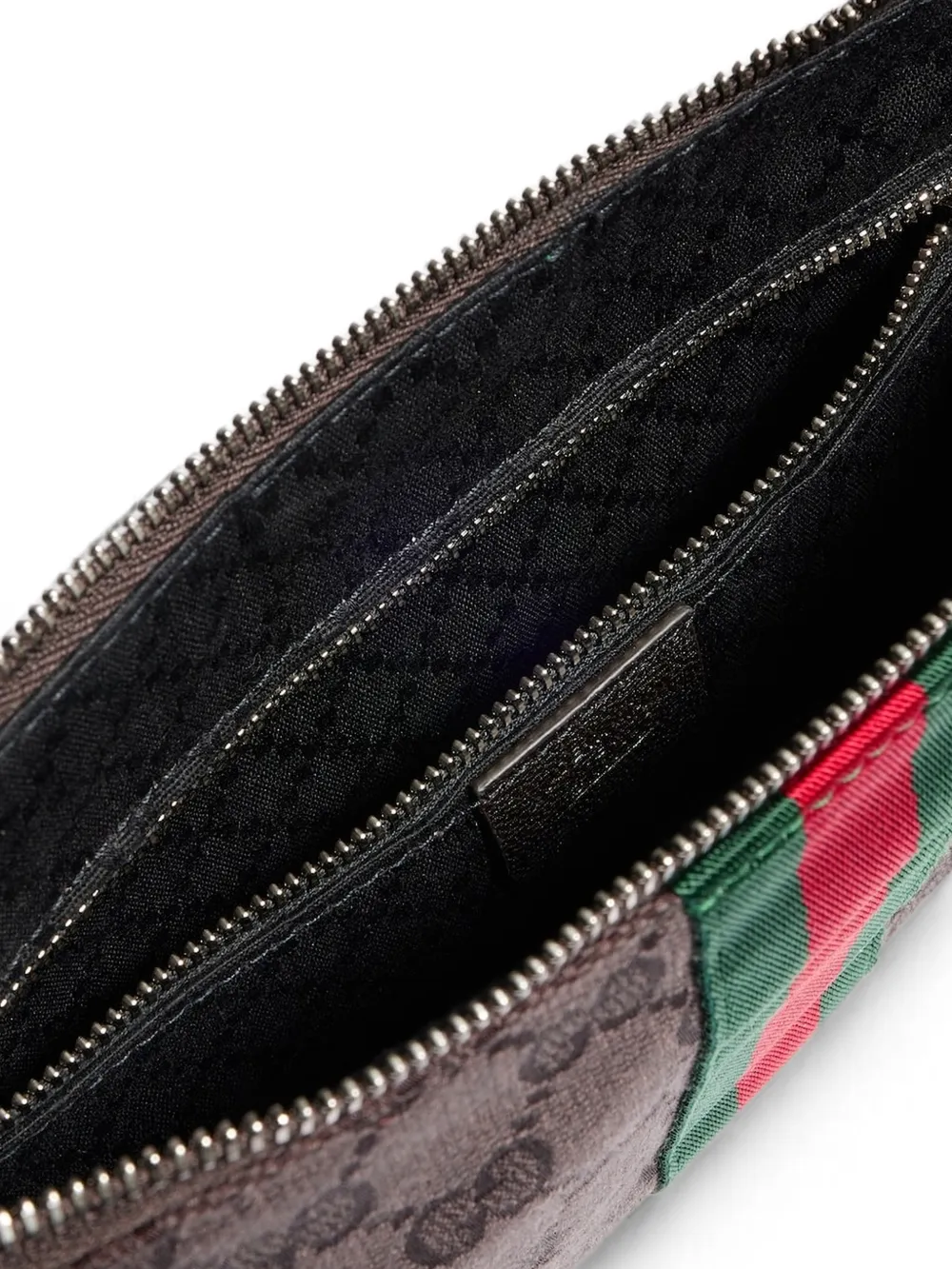 Gucci Lunetta kleine schoudertas met Web-detail Bruin