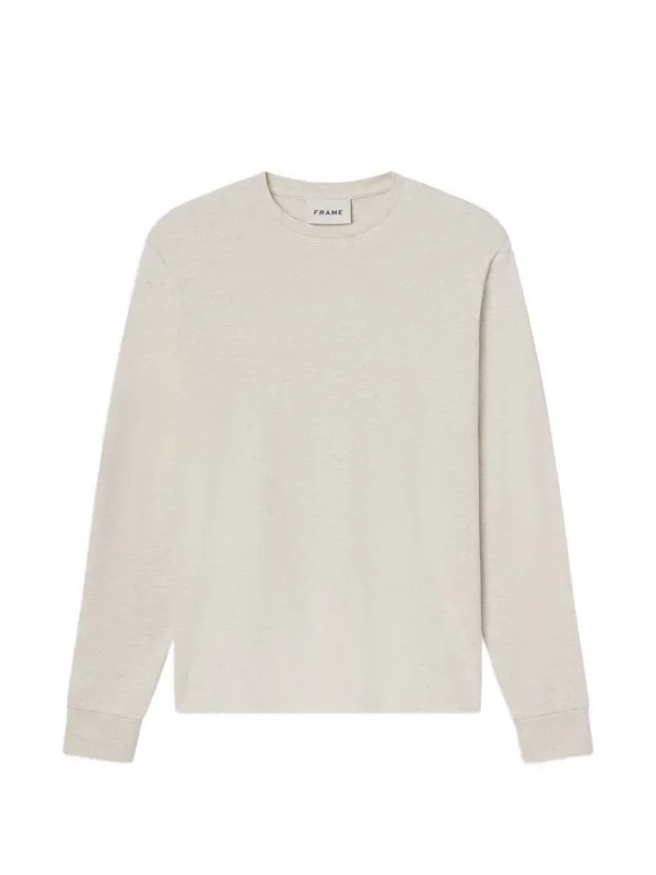 Frame Duo Fold Crew-neck Sweater in Neutrals