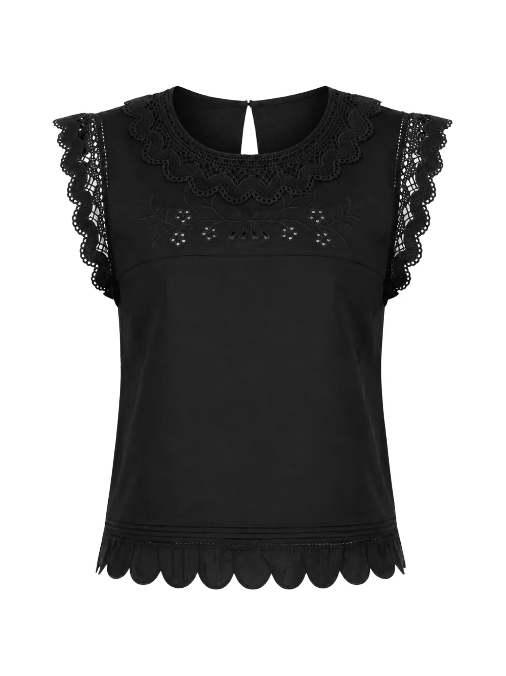 The Garment Kirsten broderie-anglaise blouse - Nero