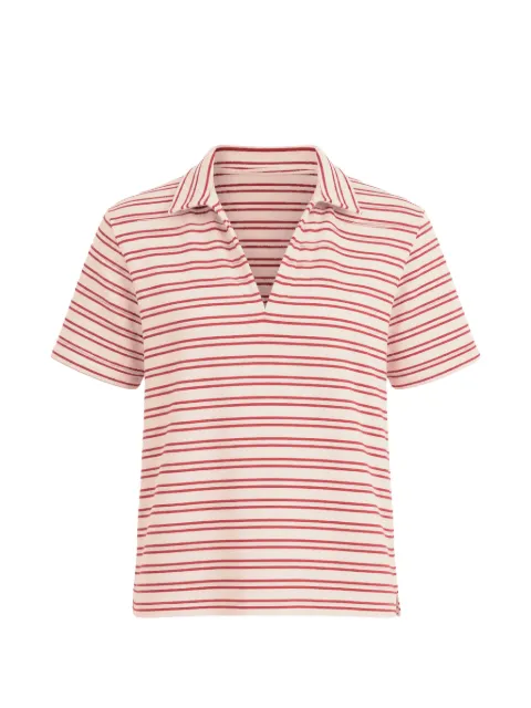 Velvet polo con motivo de rayas