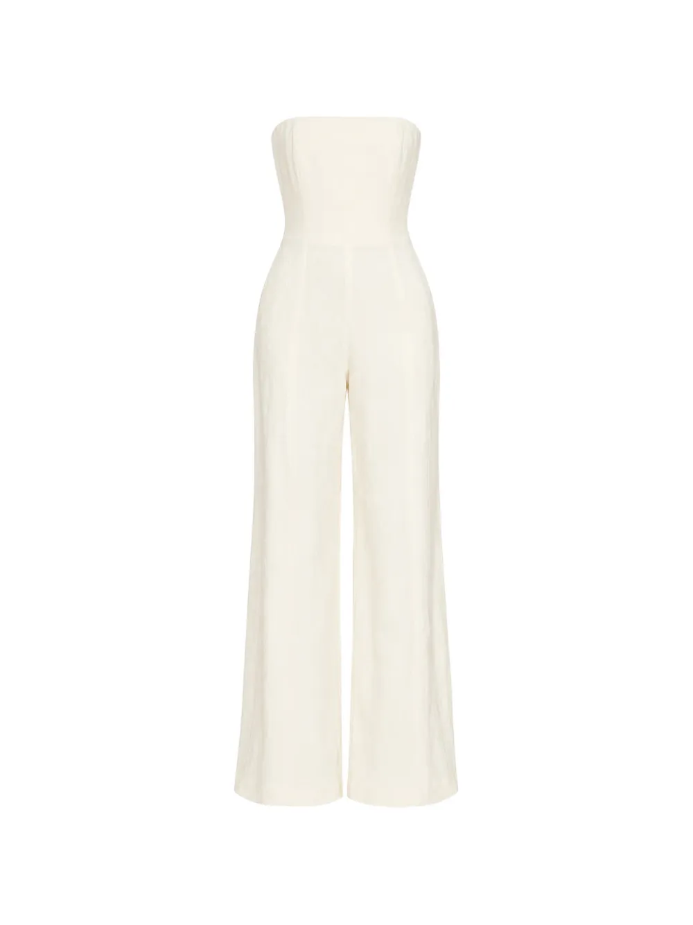 A.l.c Eden Strapless Wide-leg Jumpsuit In Neutral