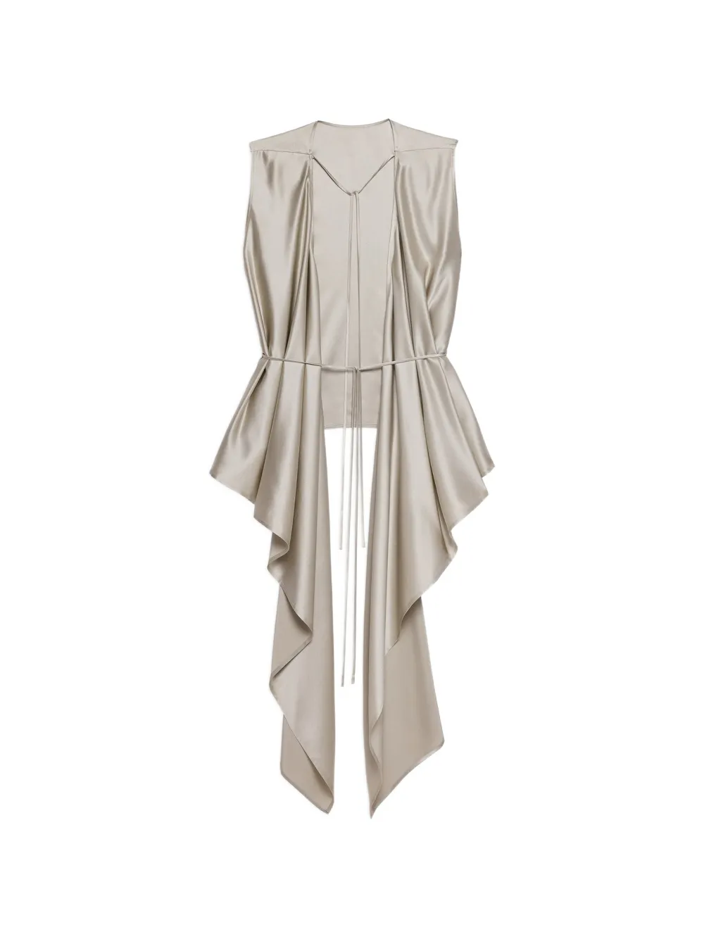 Helmut Lang draped-scarf sleeveless top - Verde