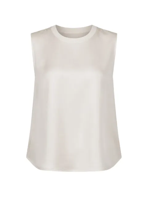 PATRICK ASSARAF silk crew-neck tank top