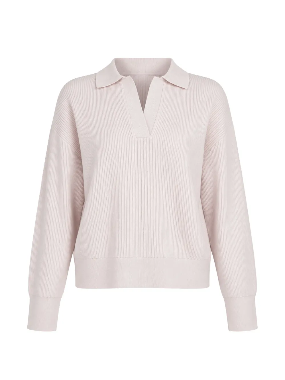 PATRICK ASSARAF ribbed-knit polo sweater - Rosa
