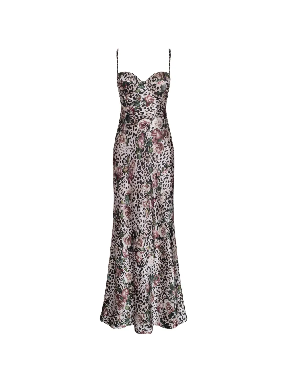 L'Agence Sayla leopard-print maxi dress - Toni neutri