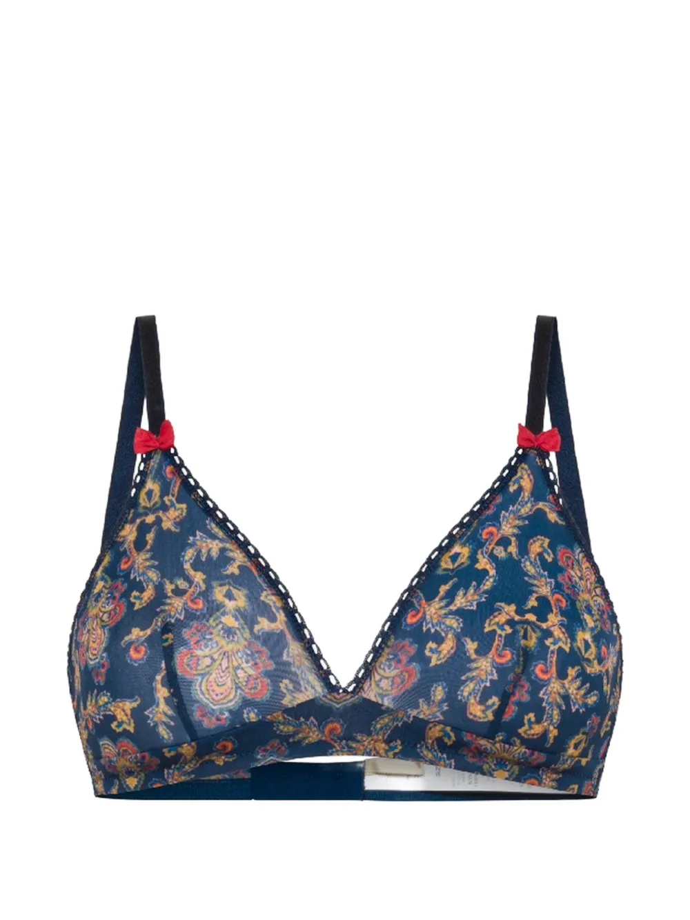 MOMONÌ Tutu printed triangle bra - Blu