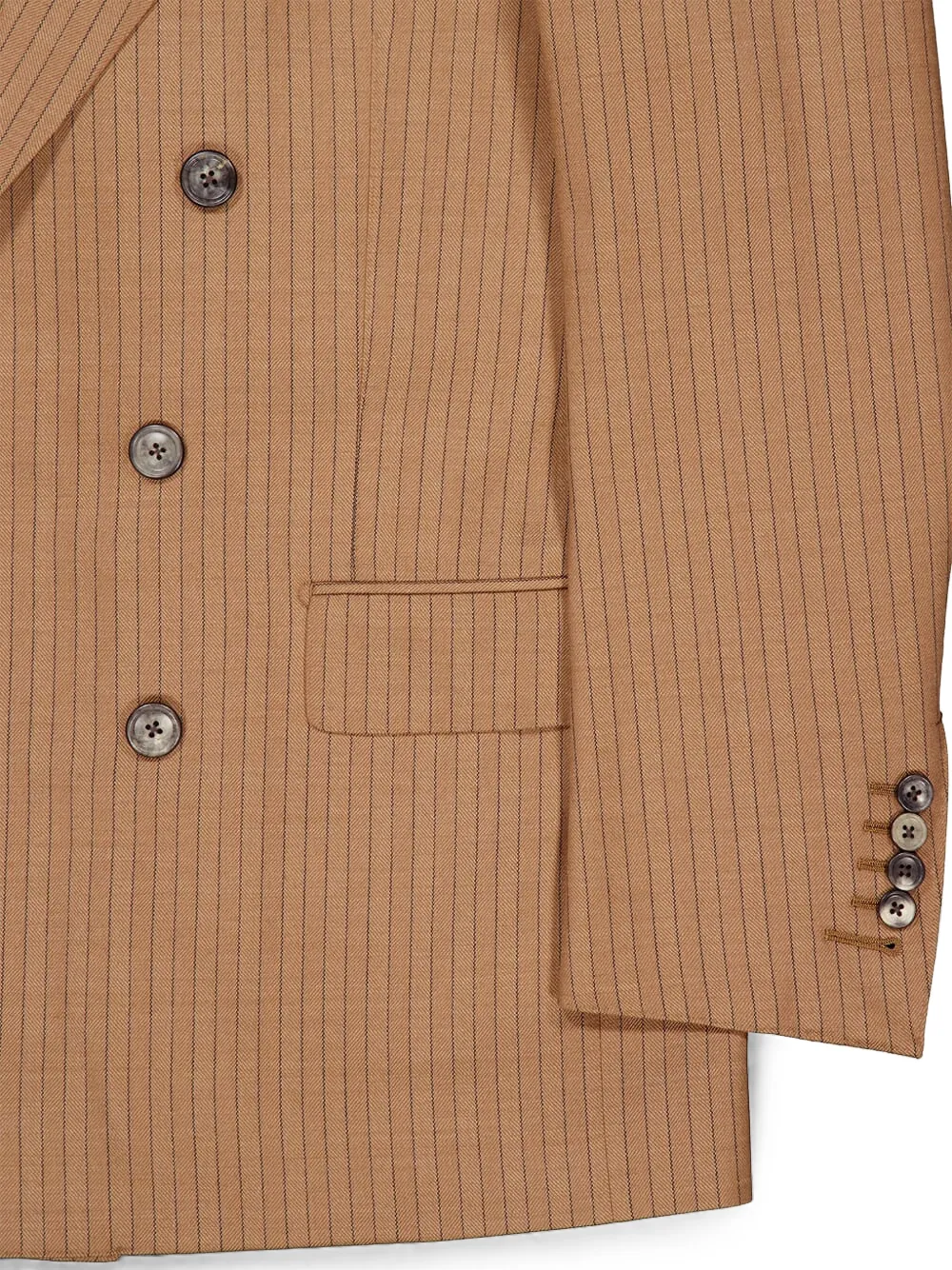 TOM FORD Jack met dubbele rij knopen en strepen Beige