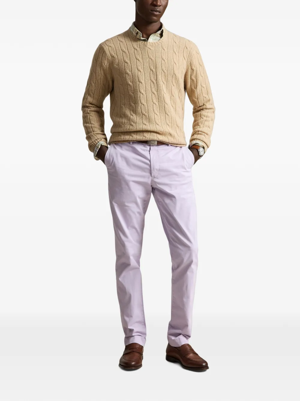 Polo Ralph Lauren Jarrett Slim Fit satijnen broek Paars