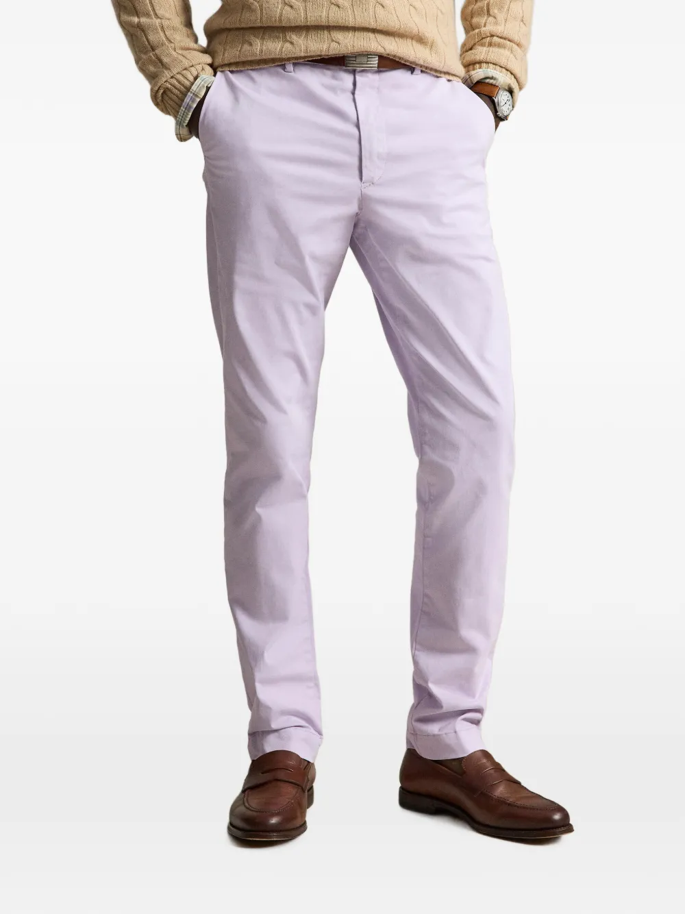 Polo Ralph Lauren Jarrett Slim Fit satijnen broek Paars