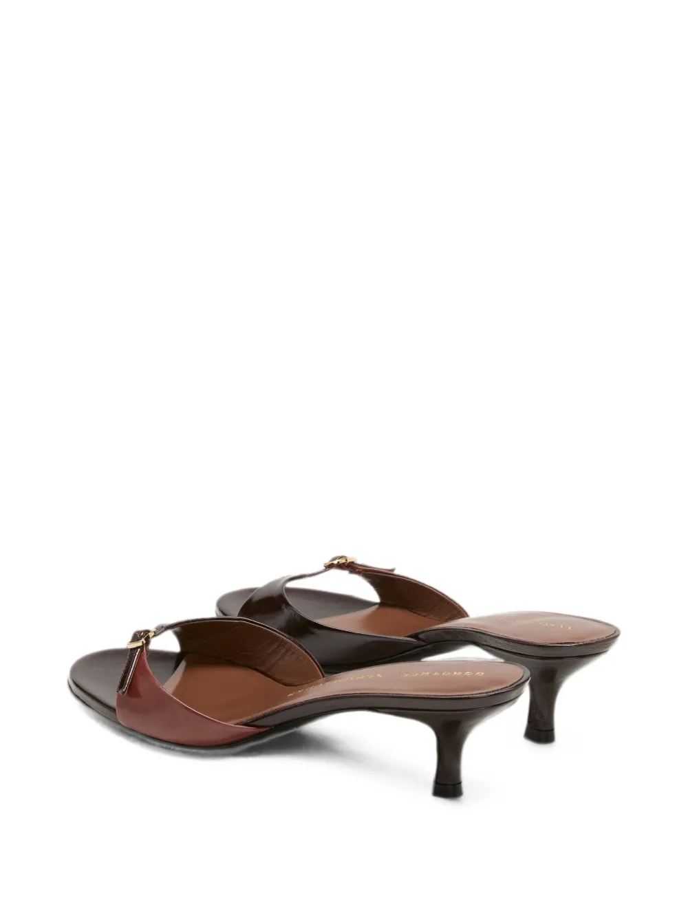 Dorothee Schumacher Crackle Shine buckle-detail heeled sandals Bruin