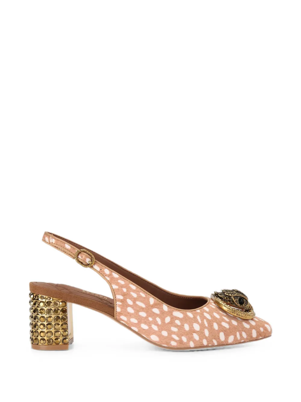 Kurt Geiger London Chelsea Eagle Head slingback heeled pumps - Marrone