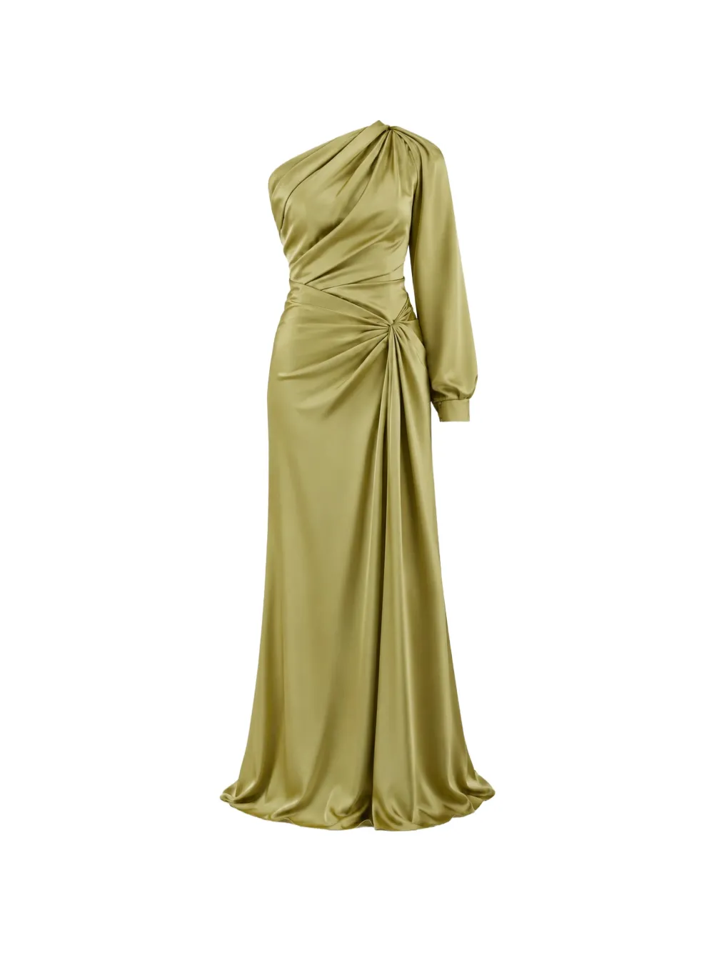 Gemy Maalouf one-shoulder draped gown - Verde