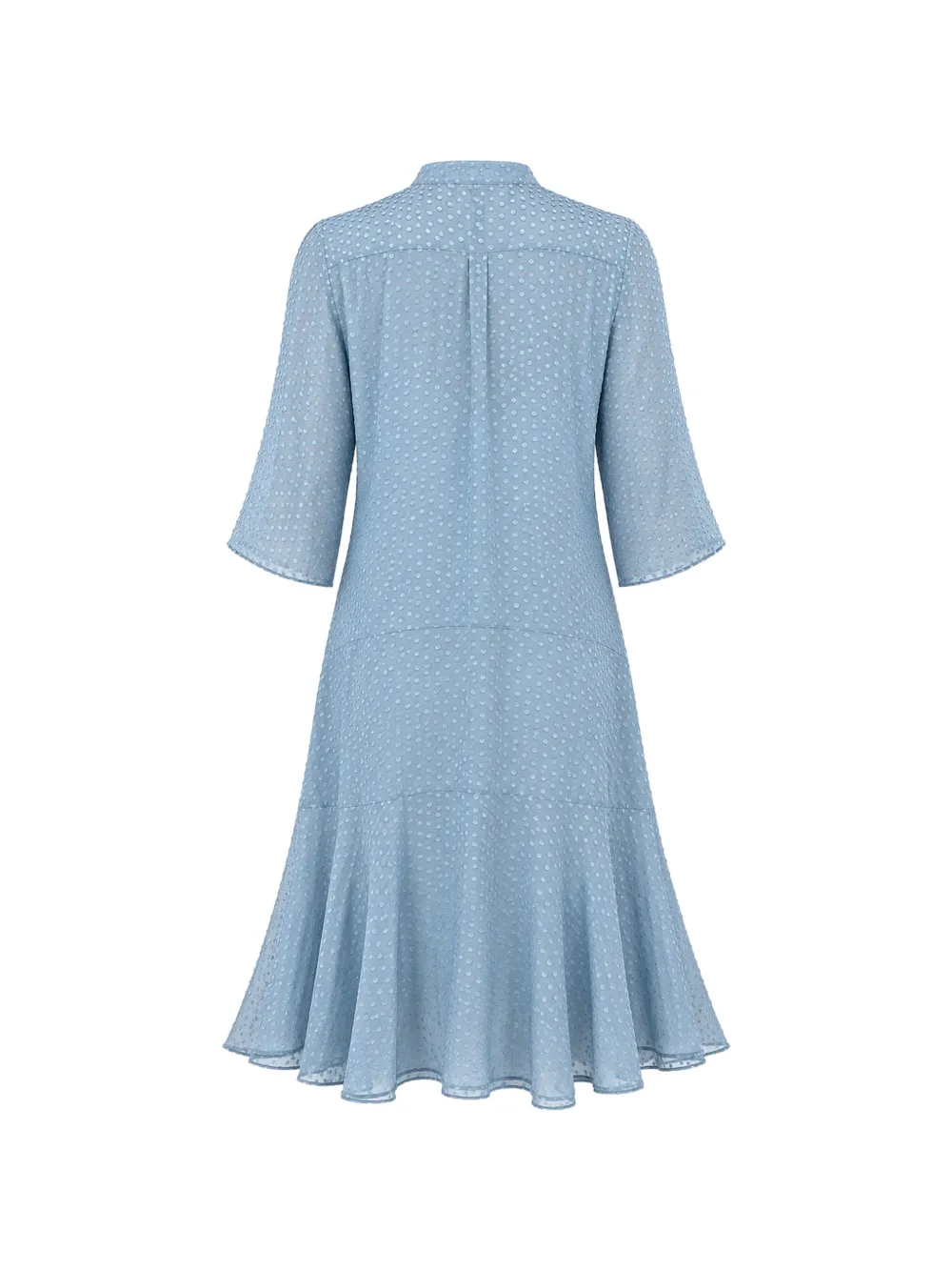 Barbara Bui Plumetis asymmetrische jurk met gesmockt detail Blauw