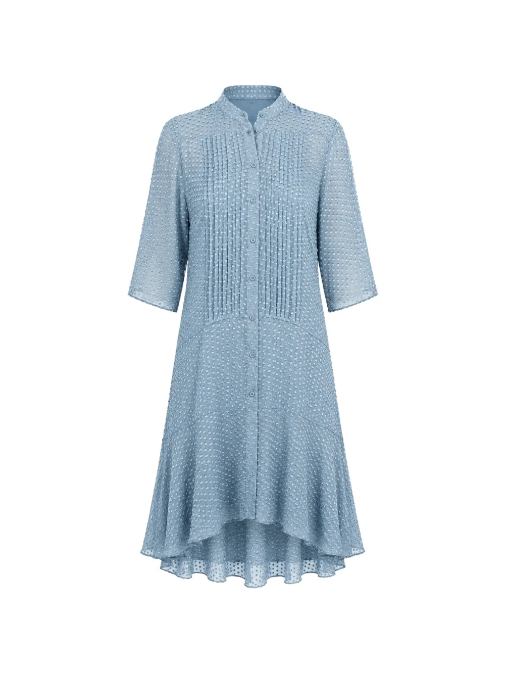 Barbara Bui plumetis pintuck-detail asymmetric dress - Blu