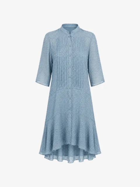 Barbara Bui plumetis pintuck-detail asymmetric dress