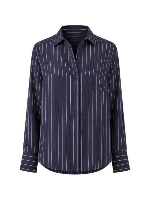 PATRICK ASSARAF stripe-pattern silk shirt