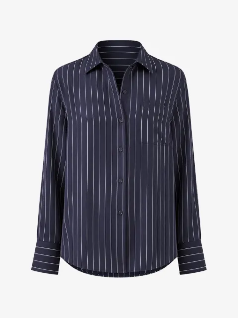 PATRICK ASSARAF stripe-pattern silk shirt