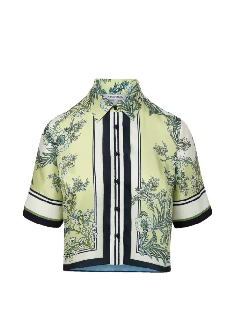 Veronica Beard camisa de seda con estampado floral