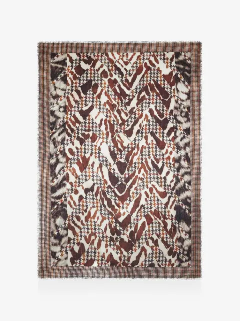 Pierre-Louis Mascia printed frayed-edge scarf