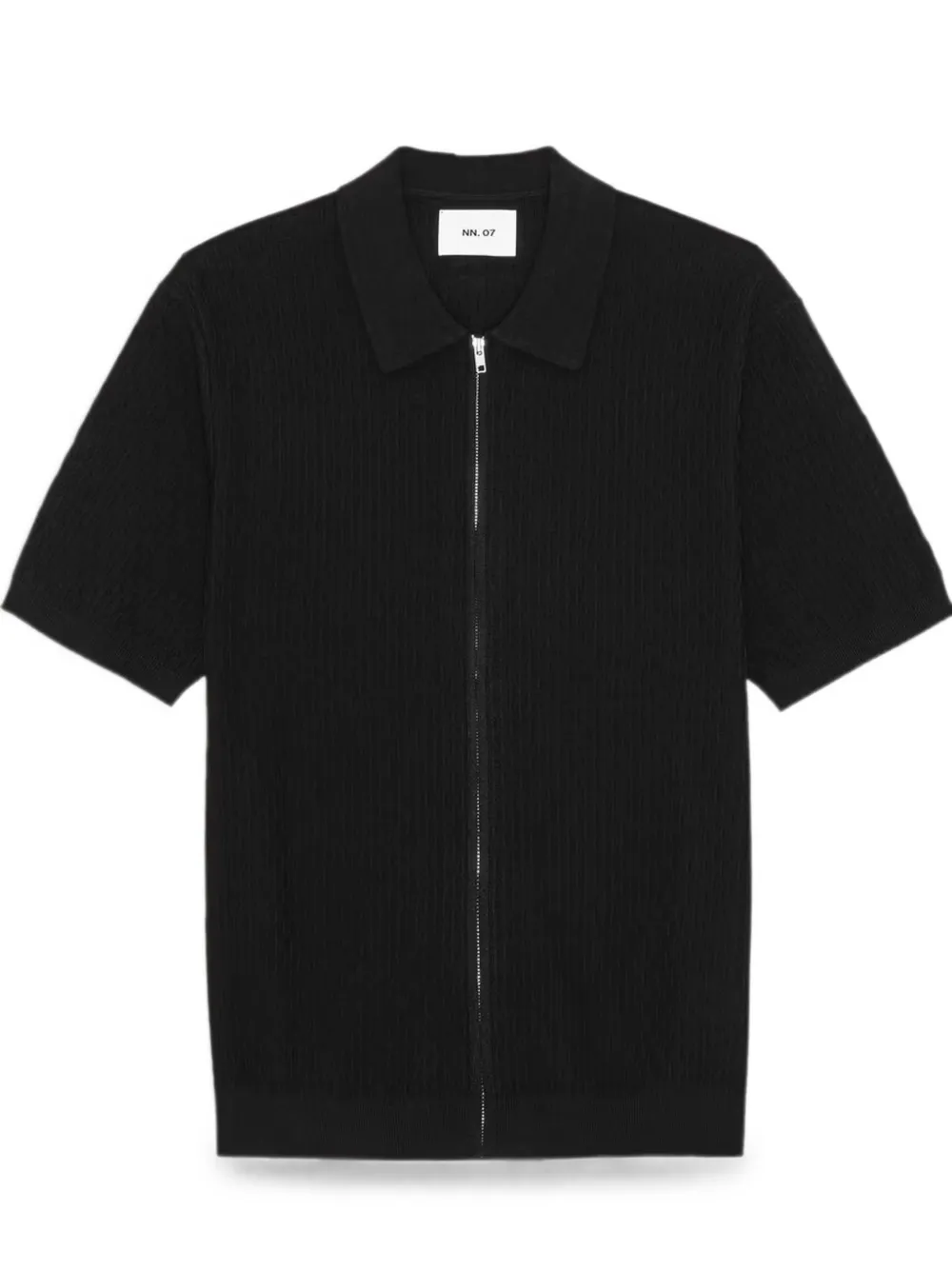 NN07 Gustav T-shirt met rits Zwart