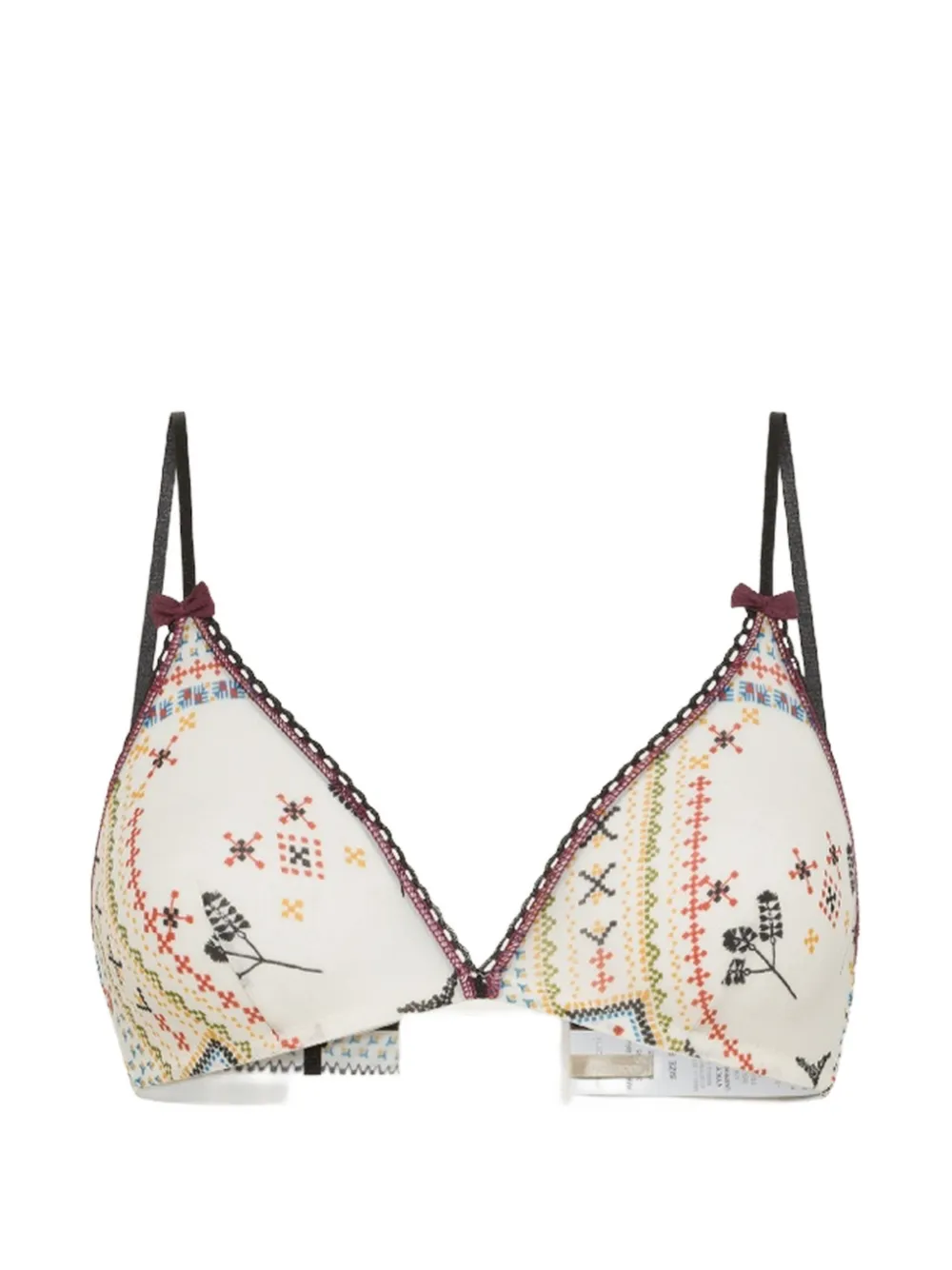 MOMONÌ Amethist printed triangle bra - Weiß