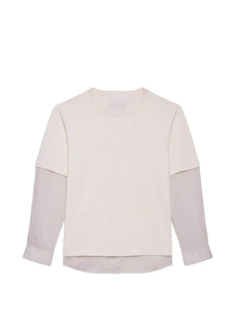 Helmut Lang layered pinstriped T-shirt