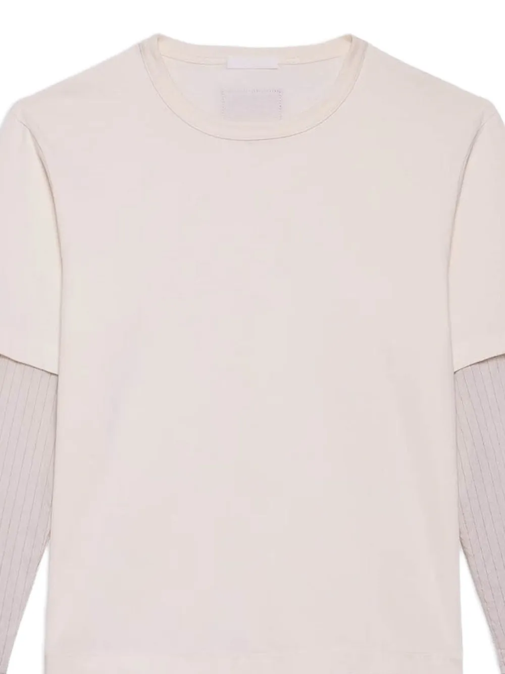 Helmut Lang Gelaagd T-shirt met krijtstreep Beige