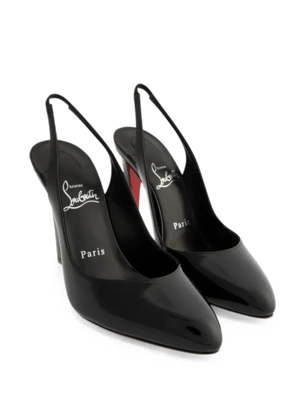 Christian Louboutin スリングバック レザーパンプス | ブラック